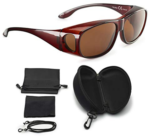 FALINGO Sonnenüberbrille Überzieh Sonnenbrille CLASSIC EDITION polarisiert UV 400