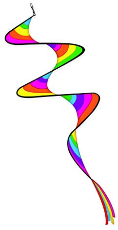 Two Group - Rainbow Curly Special Occasion - Everyday Applique Decorative Windsock 12 x 60