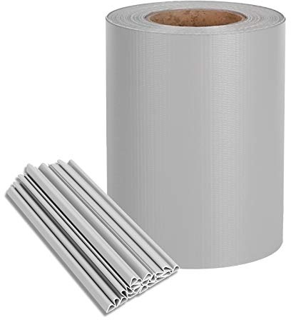 NAIZY Tira para Valla De Jardín Tira Opaca De Privacidad De PVC con 30 Clips De Fijación para Valla De Jardín, Balcón, Terraza - 65m X 19cm Gris Claro