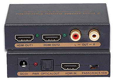 /G NK-912 2 Ports HDMI Splitter Video Switcher Extracteur Audio Audio EDID Réglage 2 Sortie HDMI