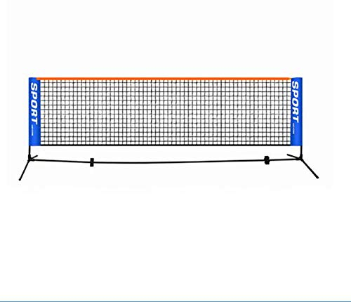 GYKLY Tragbares 3-6m Tennisnetz Standard Tennisnetz Wettkampf Trainingsnetz Rahmenloses Tennisschläger Sportnetz Badminton-5.1Meter