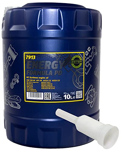 Motoröl Motor Öl MANNOL Energy Formula PD 5W-40 API SN 10 Liter mit Ausgießer