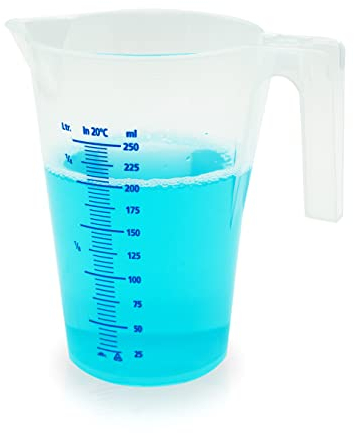 LICARGO® Vaso medidor de 250 ml – apto para lavavajillas, resistente al calor y sin BPA – Fabricado en Alemania – Vaso medidor de plástico pequeño 250 ml, pequeño vaso medidor de cocina, hornear,