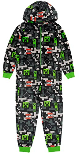 Minecraft Onesie Kinder Girls Jungen Creeper TNT Gray in einem Schlafanzug