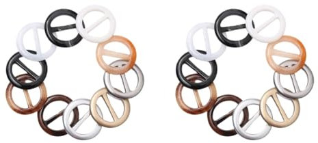 Lurrose 40stücke Rundform Resin Riegel Schnallen Für Kleidung Schals Und Hüte Verstellbare Farbvariationen Und