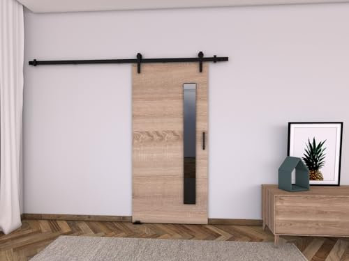 MINIO go for it - Schiebetür Komplettset LIFT G, 96 cm Breit, Schiebetüren, Wandmontage, Schiebetürsystem, Zimmertüren - Sonoma Eiche