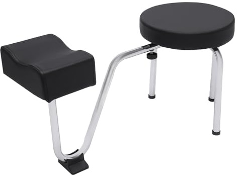 OMGGYER Pediküre Stuhl Fußstütze Beinstütze Fußpflege Fußpflegestuhl verstellbare Beinauflage PVC-Pad Fusspflegestuhl für Nail Tech Spa Massage Beauty Salon Studio Equipment Supplies (Schwarz)