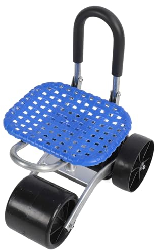 Gartensitz mit Rädern, Verstellbarer, um 360 Grad Drehbarer Gartenwagen, Roller, Leicht zu Bewegen, Drehbarer Sitz, Rollender Gartenhocker für Männer, Frauen, Mädchen,