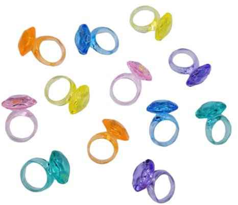 Gogogmee 74St Spielzeugring Kind Strass Edelsteine ​​Spielzeug Kinder bunter Ring Kinderspielzeug Korb Stellen Sie sich, Sie spielen Ringe kinderringe schellenkranz kinder