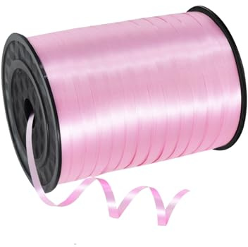 Geschenkband Rosa 5mm Breit,450M Kräuselband Geschenkbänder,Ringelband, Ballonschnur für DIY-Dekoration,Dekoband für Hochzeit Weihnachten Neujahr Geburtstag Geschenkverpackung Ballonverschlüsse