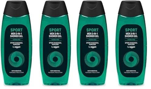 by Amazon Gel deportivo para hombre 3 en 1, 2 x 500 ml (Paquete de 2)