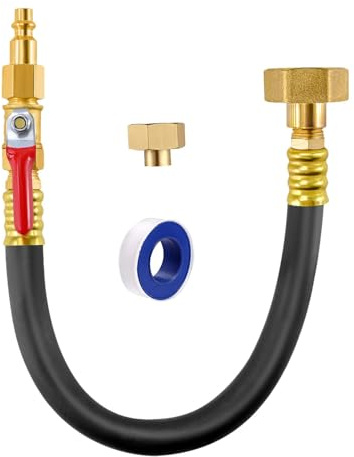 Kit di irrigazione invernale | Adattatore di raccordo per soffiaggio 'acqua con valvola di intercettazione, kit compressore d'aria per , barca e rimorchio da viaggio