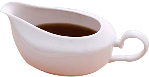 CAFIEDR Saucer Sauce Boat with Tapered Spout Porcelain Gravy Boat Dinnerware Porcelain Easy Pour Gravy Sauce Boat Sauce Boat Gravy Boat Dish