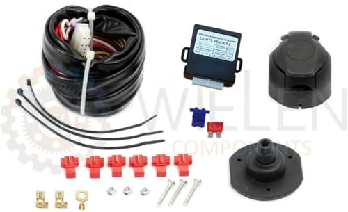 WIELEN Elektrosatz 13-polig LS2 mit Steuergerät für Anhängerkupplung mit Parksensor