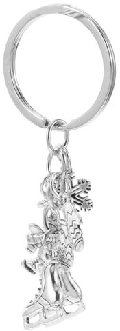 KOMBIUDA Schlittschuh Schlüsselanhänger Mit Schneeflocken Und Handschuh-motiven Langlebig Aus Für Eislauf Und Wintersportfans Leicht Und Tragbar Kreative Accessoires Für Taschen Und