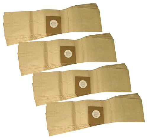 vhbw 20x sacchetto compatibile con TMB Piccolo aspirapolvere - carta filtrante, 63cm x 15cm Marrone