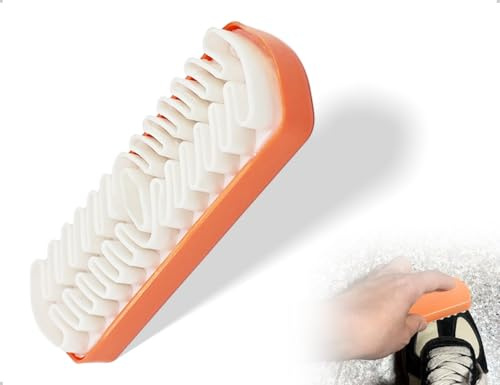 Emezddo Brosse à Chaussures en Daim,Brosse de Nettoyage en Bois avec Lames en crêpe,pour l'entretien du Daim,Bottes,de la Famille,Voyages,des Meubles,du Daim et du Nubuck(13 x 4,3 cm)