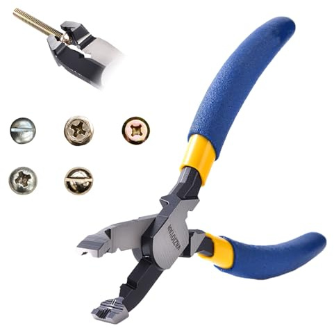 VAZIOYAR Multi-Function Screw Extractor Pliers, Non-Slip Screw Removal Tool, Extracts Stripped, Broken, Rusted Screws, Screw Pliers for Tightening, Loosening and Gripping Nuts and Bolts，Wire pliers