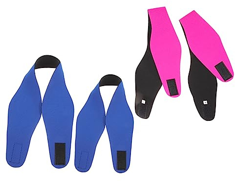 TOGEVAL Fascia da Nuoto Elastica e Regolabile 4 Pezzi in Neoprene per Protezione Orecchie per Sport Acquatici e Yoga per Adulti e Adolescenti