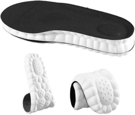 Solette in Memory Foam con Supporto per l'Arco Plantare, Inserti per Scarpe da Ginnastica, Traspiranti e Ammortizzanti, Morbido, Comode per Ammortizzazione (35-36), Nero