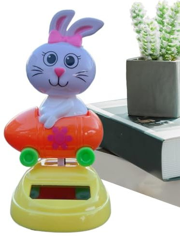 Nhujevkom Giocattolo Solare Oscillante Per La Finestra | Decorazione Da Collezione Statuina Coniglietto Oscillante,Coniglio Figure Danzanti | Per Interno Auto Scrivania Ufficio Omaggi Per Feste