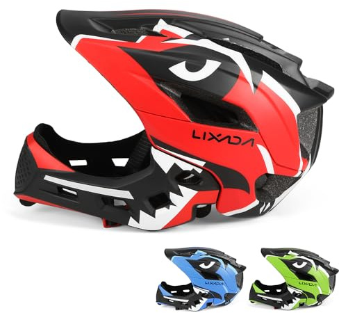 Aumotop Casco Integral Desmontable para Niños, Carcasa de PC Resistente, Casco de Seguridad Deportivo para Ciclismo, Monopatín, Rojo, 1 Niños (#3)