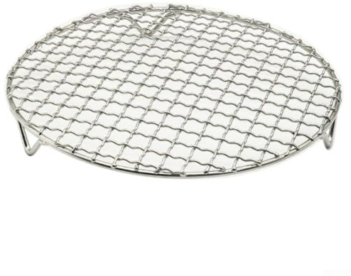Yhenlovtt Lot de 2 grilles de refroidissement rondes pour cuisson, cuisson à la vapeur et barbecue - En acier inoxydable, résistant à la rouille, passe au lave-vaisselle (13 cm)