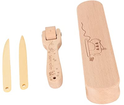 Keenso Clapper de Tailleur, Ensemble d'outils de Couture en Bois de Hêtre pour le Pressage des Points et l'aplatissement du Tissu, Idéal pour le Matelassage et le Repassage