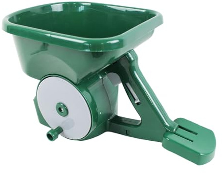 FHGSPQWM Esparcidores de césped manuales fáciles de usar ajustables para una aplicación precisa de cal de abono y siembra en proyectos de jardinería, esparcidores de sal ajustables