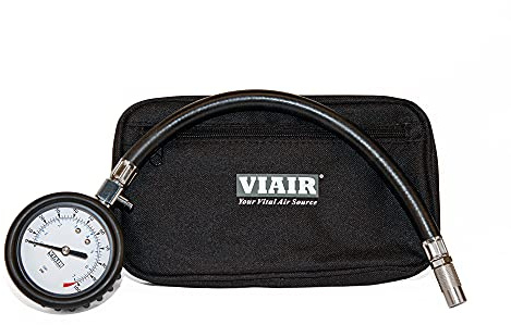 VIAIR Reifendruckprüfer mit Schlauch, 6,3 cm (2,5 Zoll), 0–100 PSI Bereich, P/N 90073