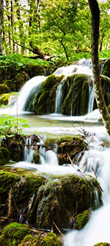 Bilderdepot24 Türtapete Wasserfall in Plitvice, Kroatien 90 x 200 cm - einteilig Türaufkleber Türfolie Türposter - Nationalpark Natur Landschaft