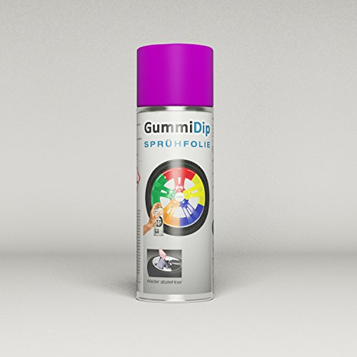 Gummi Dip Sprühfolie, Neon Spray, 4er Set, 4x400 ml (Neon Lila)