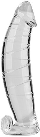 Beauty7 Dildo en Verre Crystal Godemichet Transparent Forme Realiste Penis Spirale Glass Gode Verge