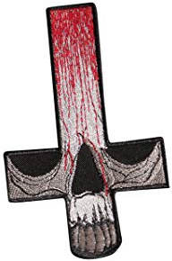 Satanic Occult, Heavy Metal, Black Punk Rock, Death Thrash Satan, 666, Lucifer, Teufel, Demonic, Totenkopf, bestickt, zum Aufbügeln