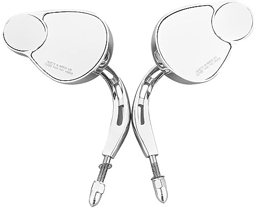 VPZMT Rearview Mirror/Split Vision Mirrors for Harley Road King Street glide Road glide Softail Sportster Iron 883 Iron 1200 Deluxe Fatboy Sport Glide XG500 XG750 Dyna 1982-2025 Models (White)