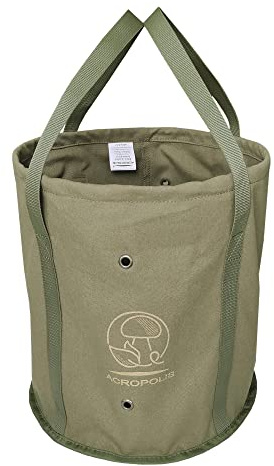 Borsa per frutta a funghi - Cestino per foraggio per raccogliere funghi spugnole borsa per foraggiare funghi caccia secchio borse da spiaggia, Khacki, X-Large, Vg-1