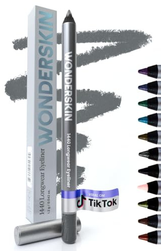 Wonderskin Eyeliner 1440 – Langhaftender, wasserfester Eyelinerstift | Wasserfester grauer Eyeliner, wischfeste Formel, lässt sich geschmeidig auftragen für präzise und langanhaltende Definition.