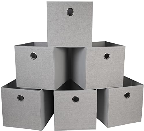 JAKAGO 6 Stück Faltbare Aufbewahrungsbox 30 x 30 x 30 cm Stoff Aufbewahrungswürfel Faltbox für Kallax Regale Würfel Aufbewahrungseinheit Zuhause Büro Kinderzimmer (SNK-0401)