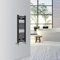 Warmehaus Radiatore scaldasalviette riscaldato dritto per bagno, riscaldamento centralizzato, 800 x 300 mm, nero