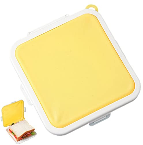 Dirfuny Caja para sándwiches para niños - Almacenamiento Alimentos a Prueba Fugas para sándwiches - Fiambreras aptas para microondas para niños, Adultos, Estudiantes, ofic Escolar