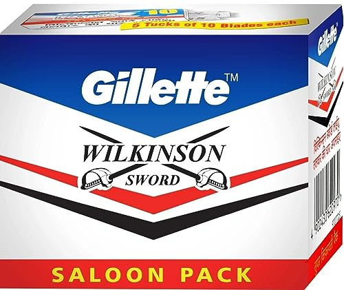 50 Gillette Wilkinson Sword Skäggblad