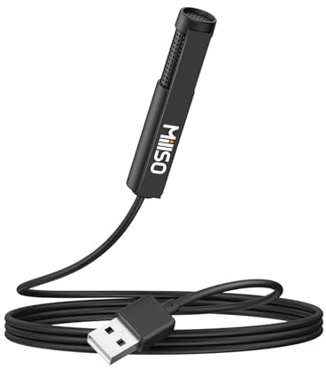 MillSO USB PC Microphone Plug & Play Omnidirectional External Lavalier Mini USB Microphone for Computer, Laptop, YouTube, Meeting, Recording, Podcasting, Gaming - 1.5m/4.9ft