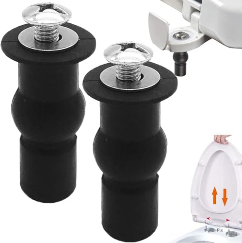 ieron 2 pièces boulon de fixation universel pour siège de toilette, boulons d'expansion de fixation d'abattant de toilette en caoutchouc, vis de toilette en acier inoxydable 304, écrous de fixation