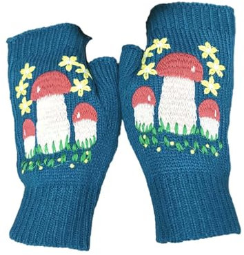 HANXIULIN Winter Warme Pulswärmer mit Daumenloch Armwärmer Handschuhe Winterhandschuhe Stricken Armwärmer Winter Strickhandschuhe