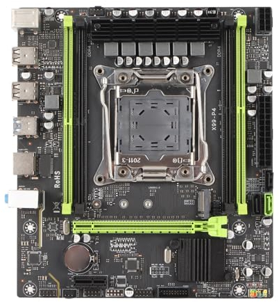 VGEBY Scheda Madre X99 P4, Scheda Madre da Gioco PCIE M.2 DDR4 a Doppio Canale LGA 2011 Scheda Madre per Computer Dotata di Scheda Audio con Chip Integrato e Scheda di Rete per PC
