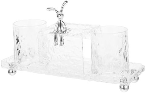PHENOFICE Bandeja De Almacenamiento De Baño Portacepillos De Dientes Organizador De Escritorio