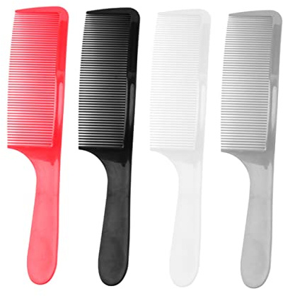 Healeved 4pezzi Pettine Per Capelli Da Uomo Manico Rotondo Pettine Per Acconciature e Taglio Dei Capelli Denti Stretti Per Barbiere e Cura Dei