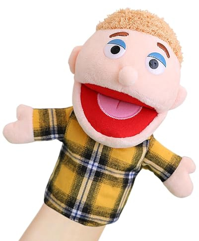 Familienpuppe Vorschule, Familienhandpuppen, Puppentheater-Shows, interaktive Simulationsspielpuppe, Plüschpuppe zum Geschichtenerzählen mit Mund
