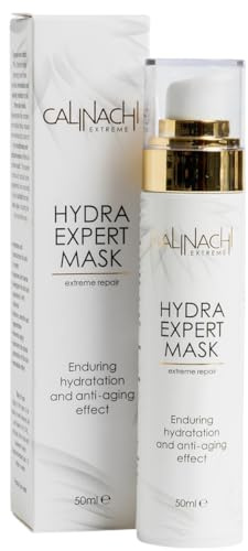 CALINACHI Ansiktsmask Återfuktande Hyaluronsyra Aquaxyl 50 ml torr hud | Intensiv fukt med Aquaxyl och hyaluronsyra för en slätare, mjukare hy på ansikte, hals och dekolletage