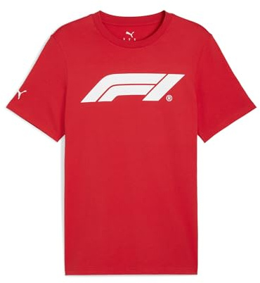 Puma F1 Ess Logo Tee 180g T-Shirts Homme (Lot de 1) | Logo F1® sur le devant, Logo PUMA sur la manche, Col rond, Manches courtes
